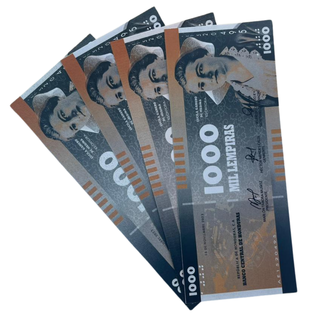 Fajos de billetes 1000 Lempiras