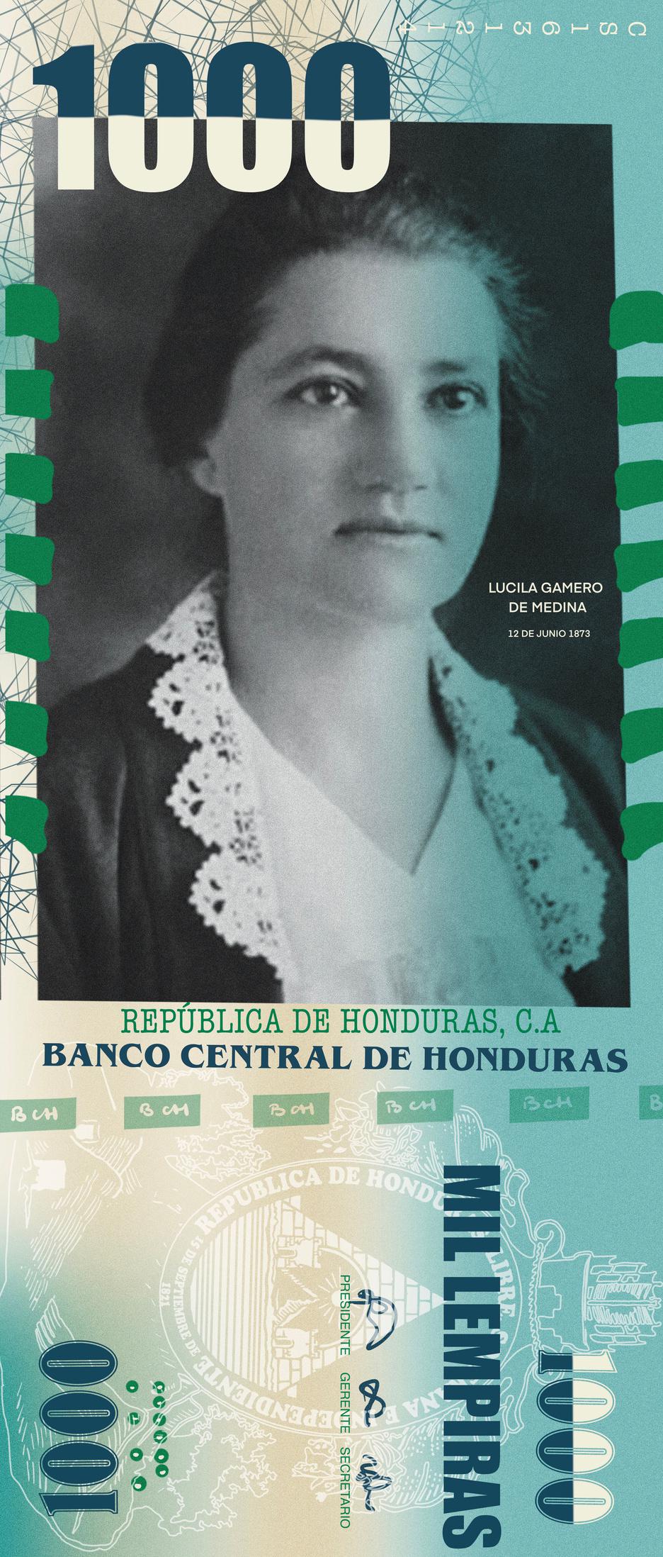Prototipo billete versión verde – frente