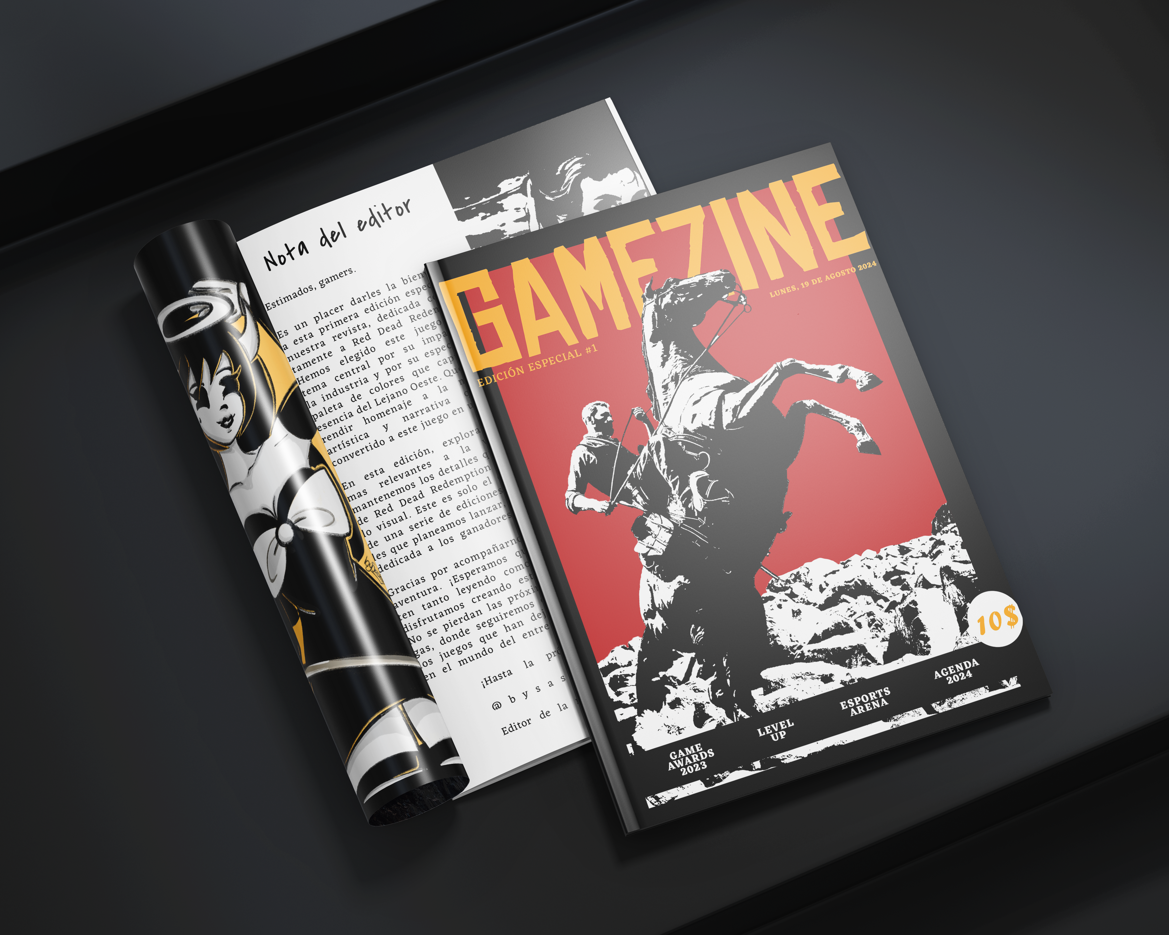Revista Gamezine desplegada