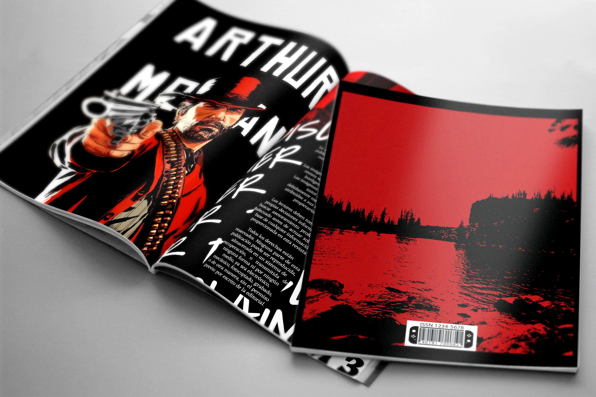 Doble página con calendario anual y portada Gamezine